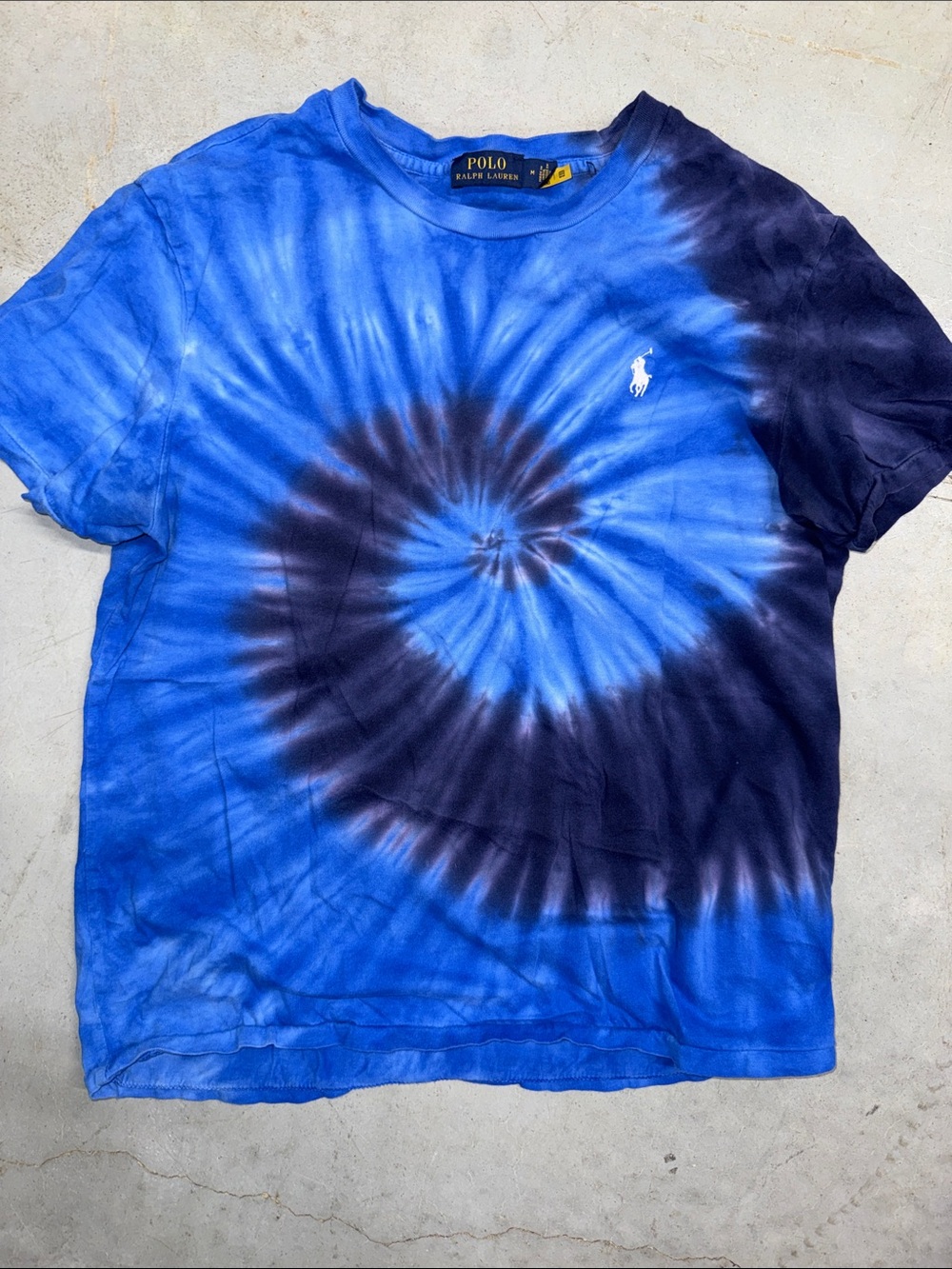 Polo by Ralph Lauren Blue & Navy Tie-Dye Short Sleeve Tee